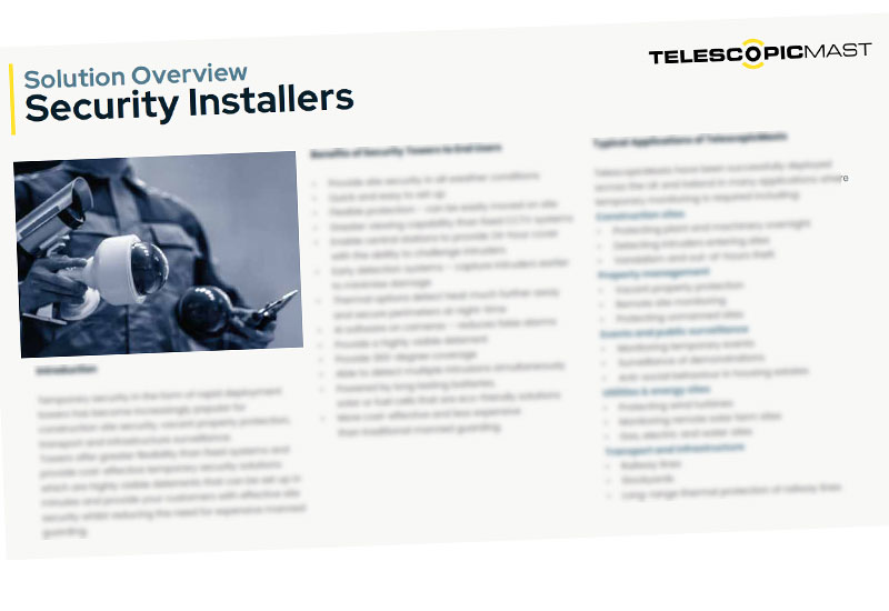 Solution overview security installers